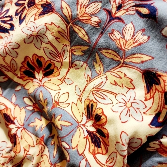 Old Navy Long Sleeve Blue Floral Romper w/ Pockets Women's Medium M Tie Waist - Picture 8 of 13